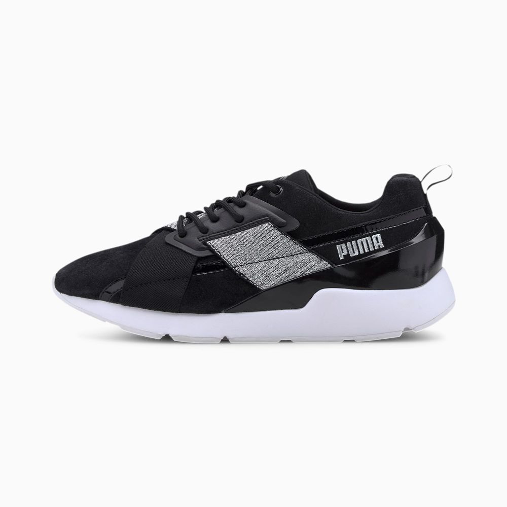 Puma Muse X-2 Shimmer Női Sportcipő - Fekete/Titán ( Hungary - XIPDF9385 )